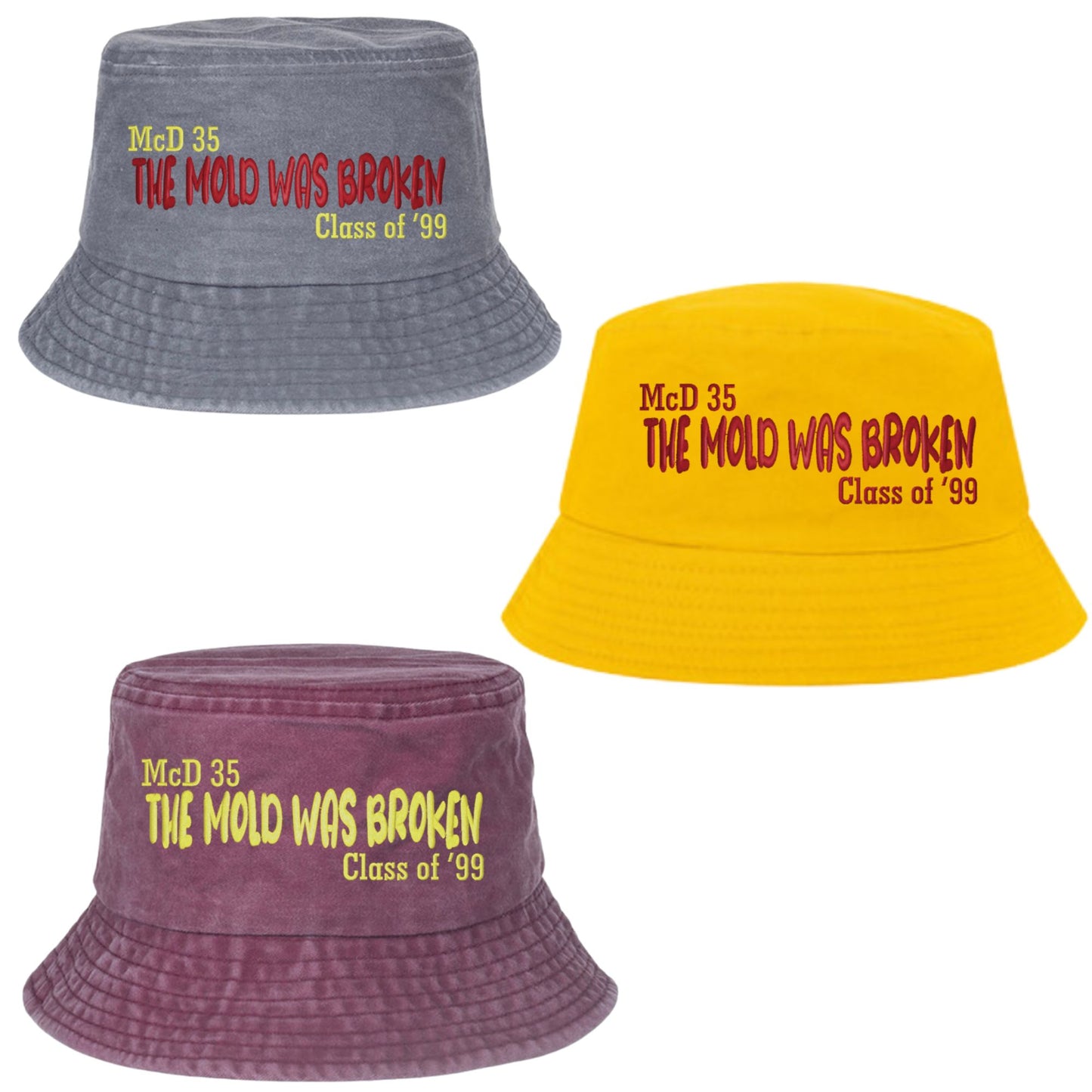 McD 35 Class of '99 Reunion Embroidered Bucket Hat (please read all details below)