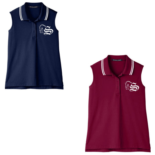 Women's Embroidered Performance Sleeveless Polo