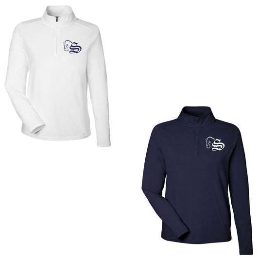 Women's Embroidered Stretch Quarter-Zip