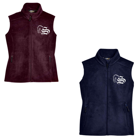 Women's Embroidered Fleece Vest
