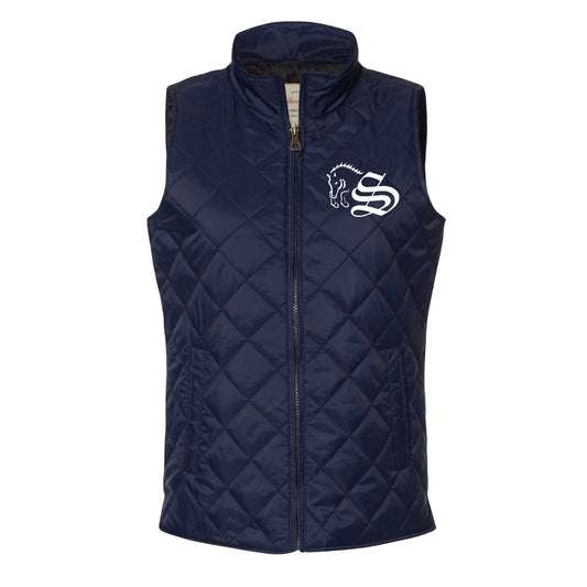 Women's Embroidered Quilted Vest