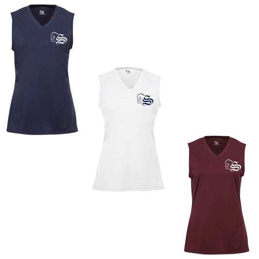 Girls Embroidered Sleeveless Shirt