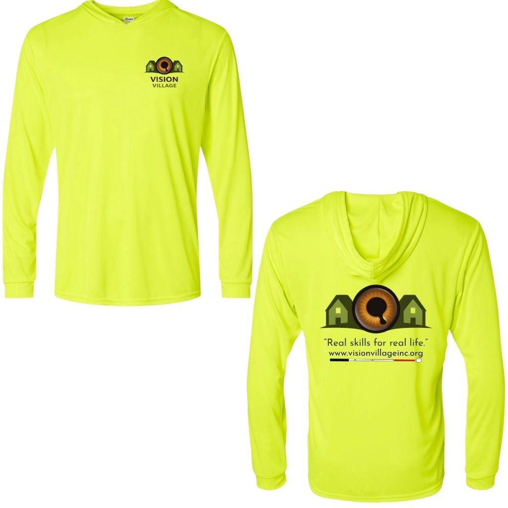 Vision Village-Performance Hooded Long Sleeve T-Shirt