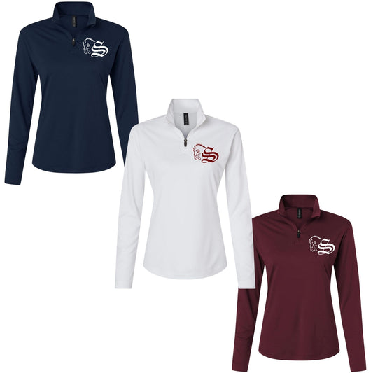 Women's Embroidered Performance Quarter-Zip